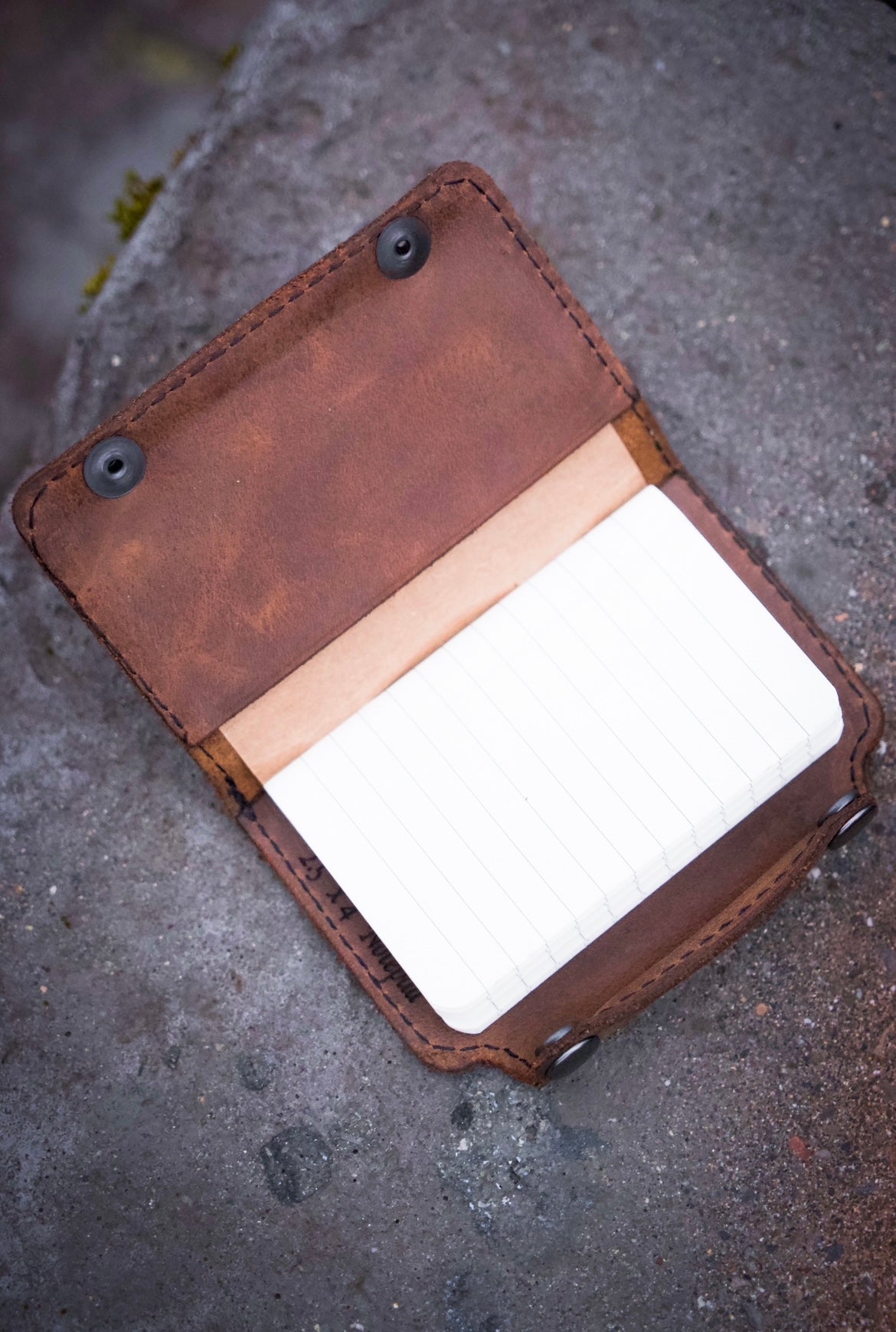 Small Leather Notepad – Cedar Wolf Leather and Tool